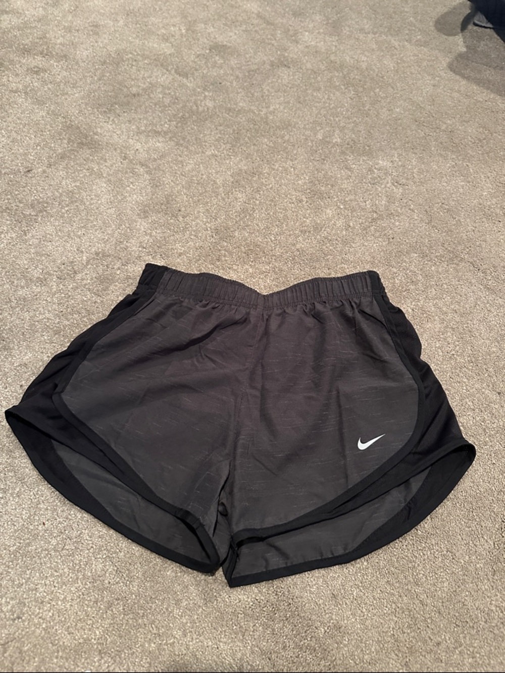 Nike Black Women's Athletic Running Shorts with Reflective Swoosh EUC